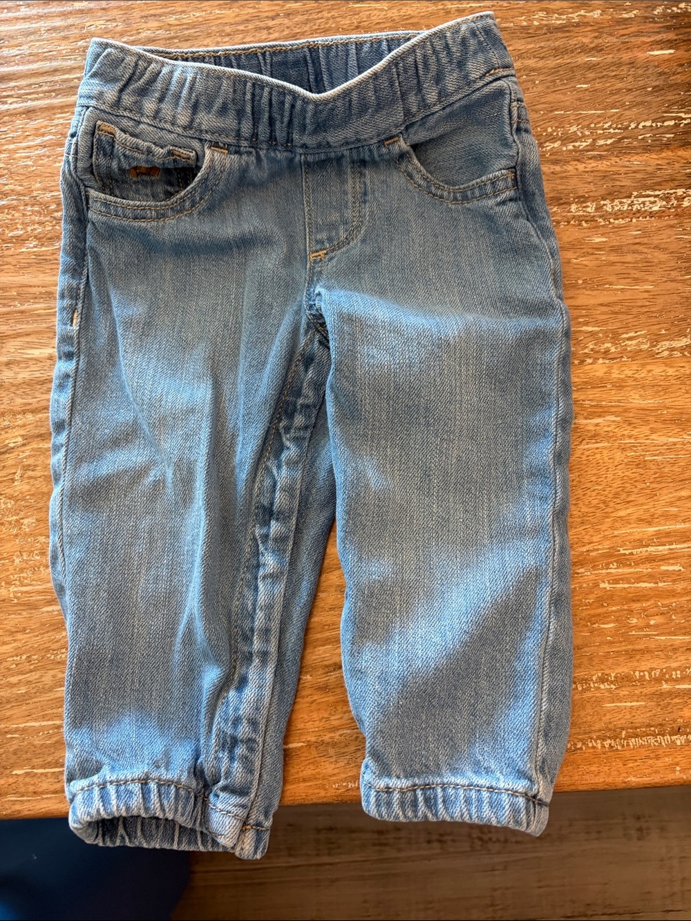 GAP Factory Light Wash Elastic Waist Pull-On Jeans for Kids
